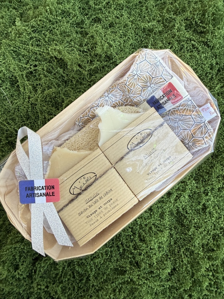 Coffret Mar e Galis 2 (2 savons+lingettes+porte-savon loofah)