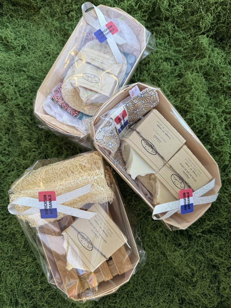 Coffret Mar e Galis 2 (2 savons+lingettes+porte-savon loofah)