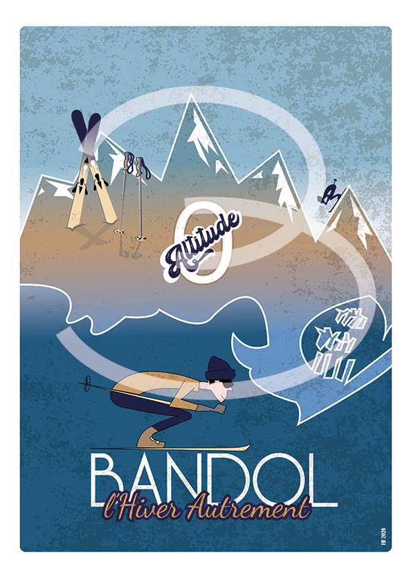 Plaque métallique - Bandol l'hiver autrement
