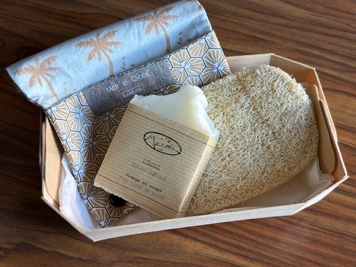 Coffret Mar e Galis 3 (pochette+ porte-savon loofah+savon)