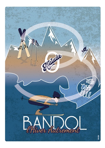 Plaque métallique - Bandol l'hiver autrement